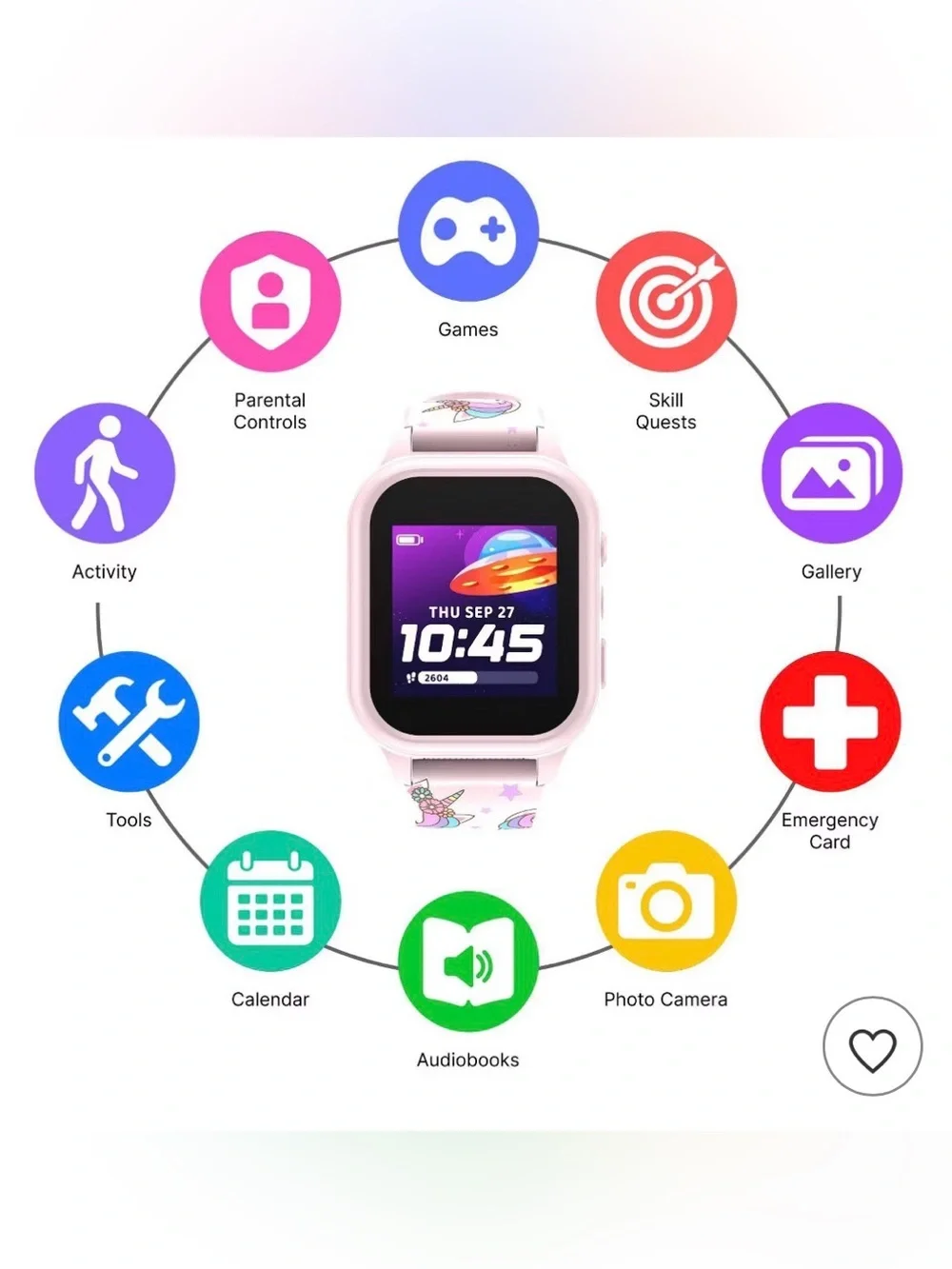 Kids Unicorn Headphones and Smartwatch Set - Pink & Purple